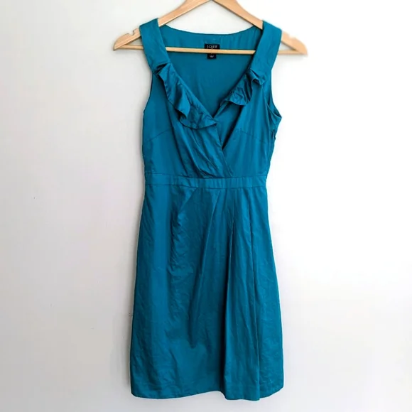 J. Crew | Dresses | J Crew Blakely Dress Sleeveless Ruffle Cyan Green Womens Size | Poshmark J. Crew | Dresses | J Crew Blakely Dress Sleeveless Ruffle Cyan Green Womens Size | Poshmark